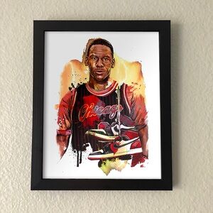 Framed Michael Jordan Wall Art - NBA Chicago Bulls Basketball Poster Print